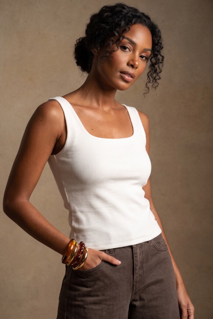 Top Musculosa Off White