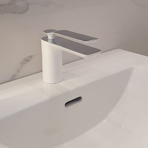 GRIFERIA DE LAVATORIO MONOCOMANDO BLANCO AQUALIA 000