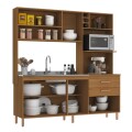 COCINA COMPACTA 8 PUERTAS 2 CAJONES BLUME - NATURAL/CHAMPAGNE COCINA COMPACTA 8 PUERTAS 2 CAJONES BLUME - NATURAL/CHAMPAGNE