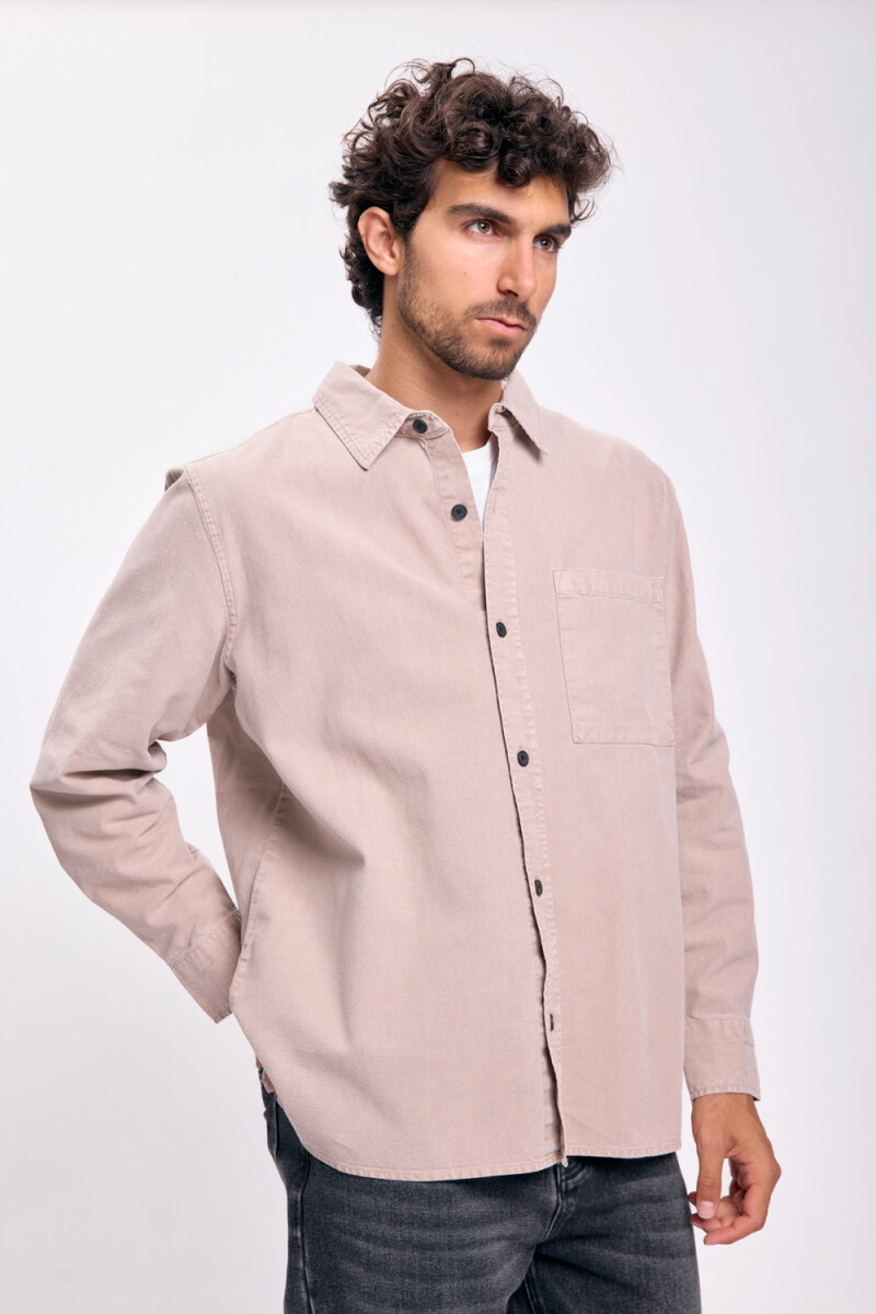 Camisa casual Beige