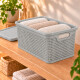 Caja simil ratán 25 lts CAPPUCCINO