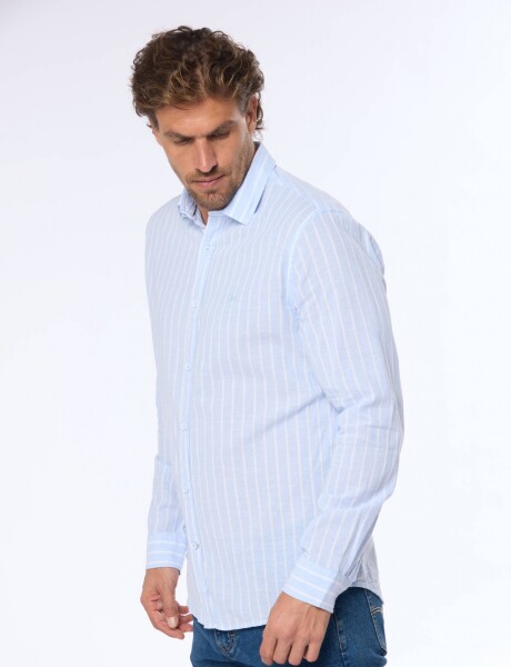CAMISA DE LINO Azul