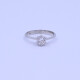 Anillo solitario oro 18k blanco con brillante engrace 6 puntas. Anillo solitario oro 18k blanco con brillante engrace 6 puntas.