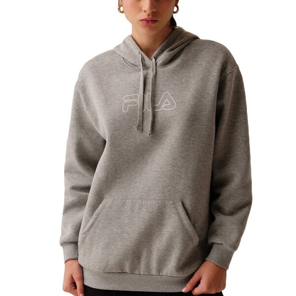 Fila Buzo Canguro Femenino Letter Winter Outline - Merg Gris