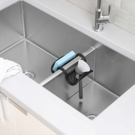 SOPORTE ESPONJA 1012330 ACERO-Y-PLASTICO NEGRO NEGRO