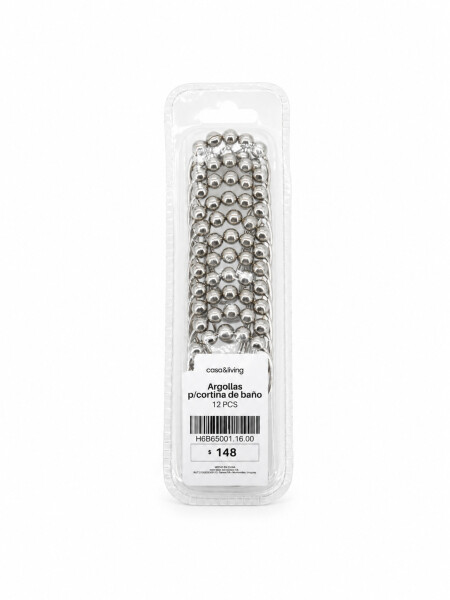 ARGOLLAS METALICAS PLATEADO