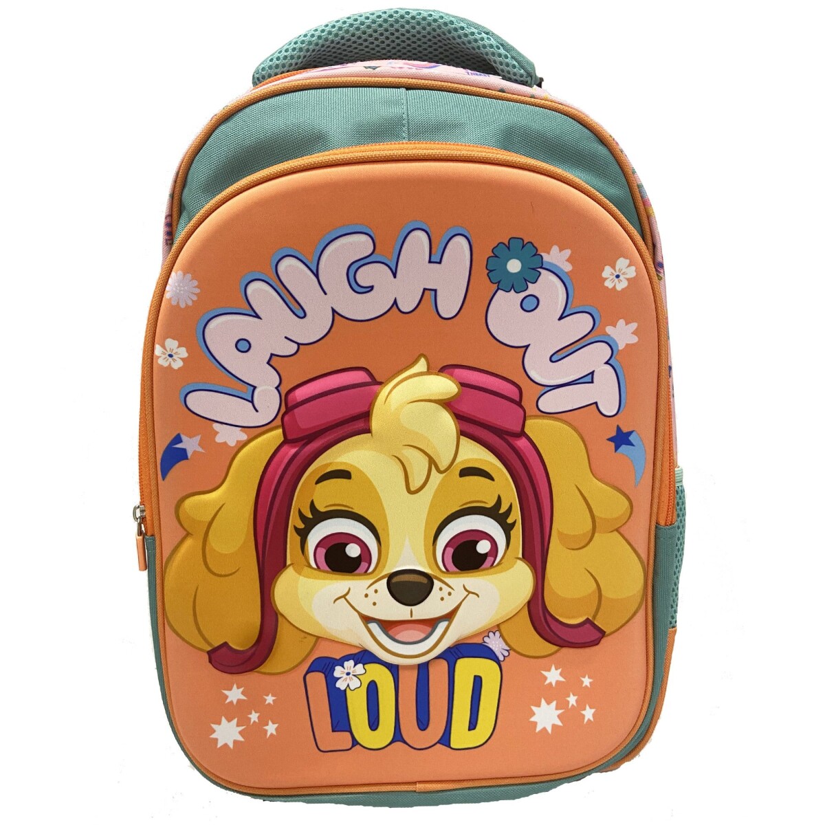 Mochila Paw Patrol Loud - Rosado Coral - Verde 