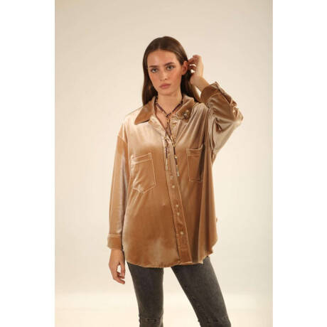 Camisa Bimba Velvet Beige