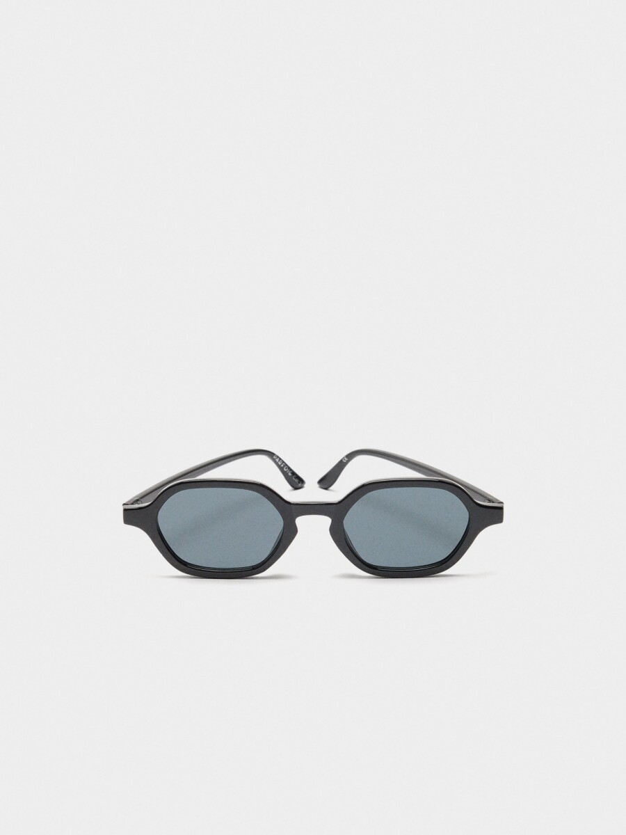 Gafas De Sol De Forma Hexagonal negro