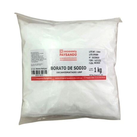 Borato de sodio decahidratado con USP 1 Kg