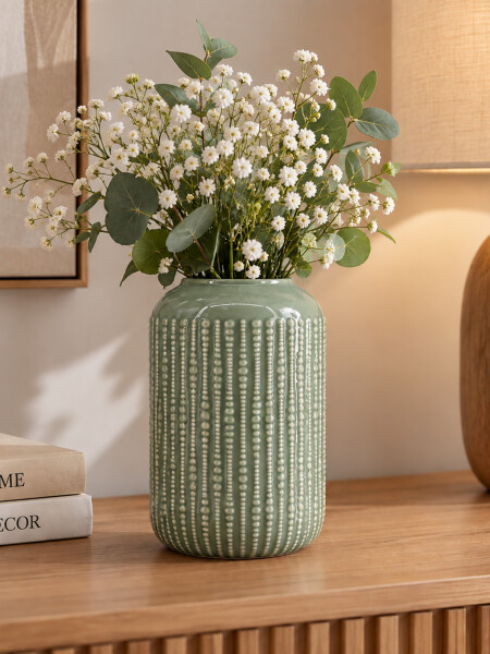 FLORERO ONDEADO BEIGE