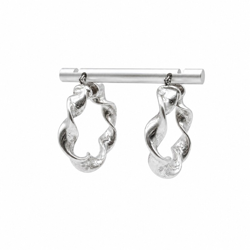 Caravanas aros torneados- Plata 925 - Sin piedra- CA4014 sinpiedra
