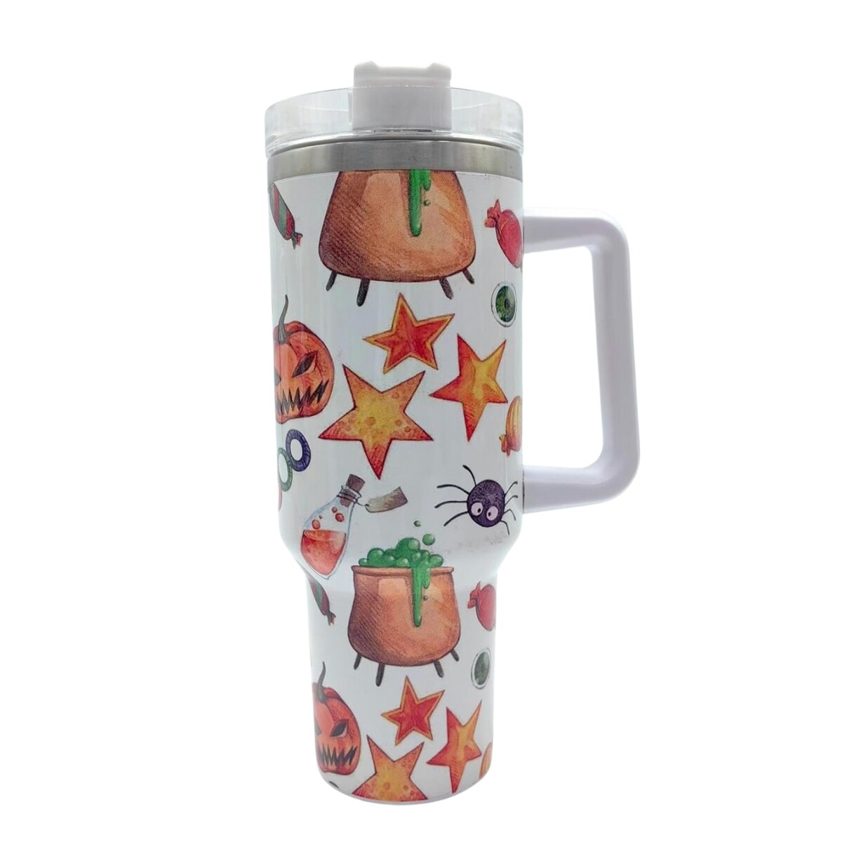 Vaso termico tipo quencher halloween - Blanco 