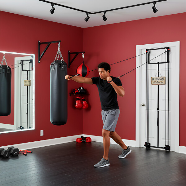 Tower 200 Ejercitador MultiFuncion Gym Tensores Resistentes Color Negro