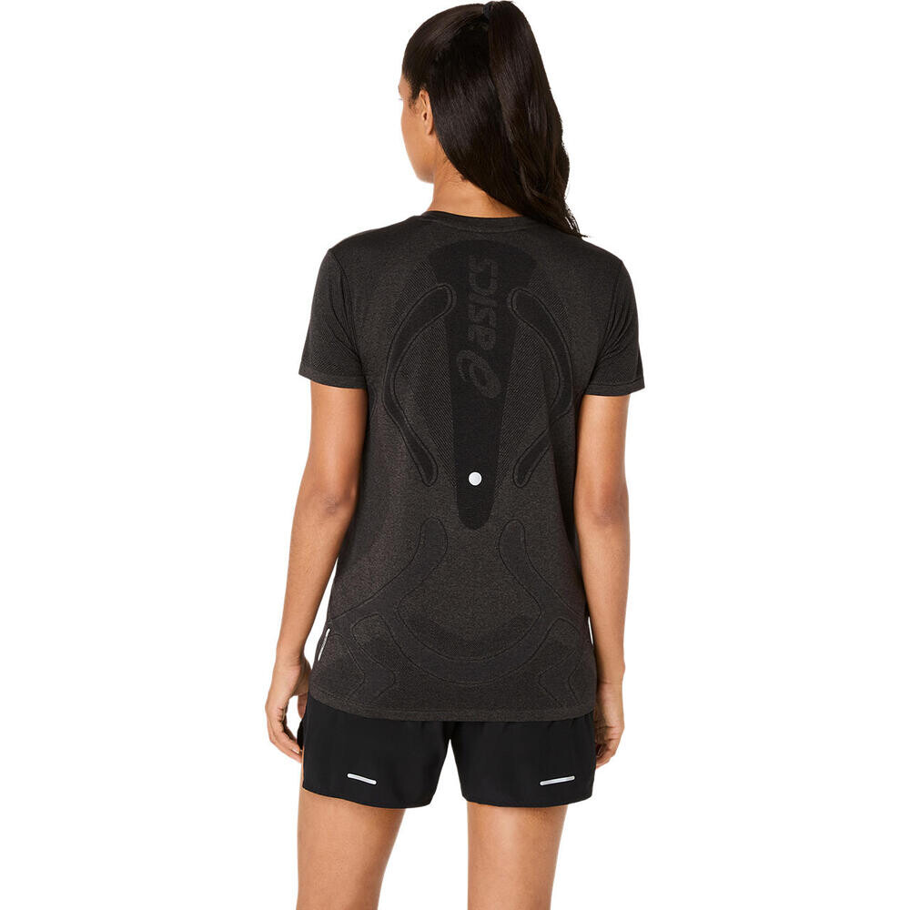 Polos Running Road Seamless SS Top Mujer Performance Black/graphite Grey