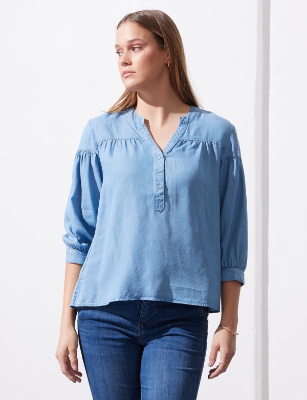 Blusa Frunces JEAN CLARO
