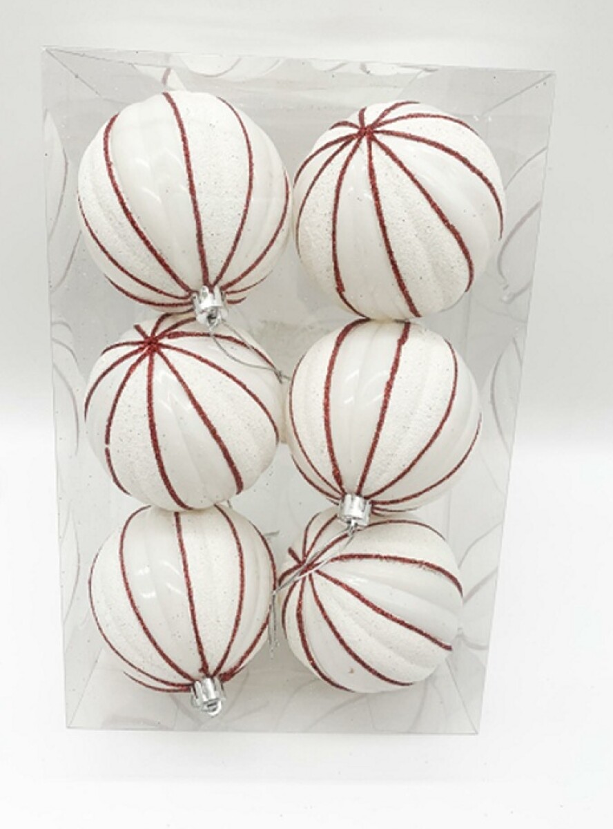 Esferas navidadeñas x 6 - Fi.navi.bolas Navidad 6 Uni X 6cms Ll 
