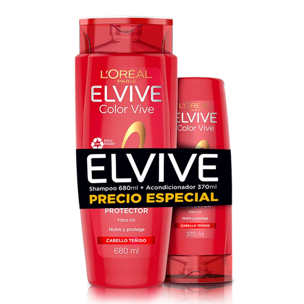 Pack L'Oréal Paris Elvive ColorVive Shampoo 680ml + Acondicionador 370ml 
