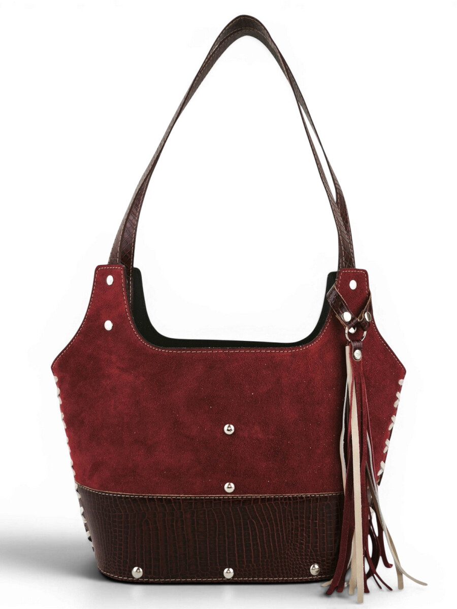 Matera de dama con trenzado - Bordó 