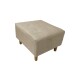 Puff de Tela con Patas de Madera 52x62x35cm beige