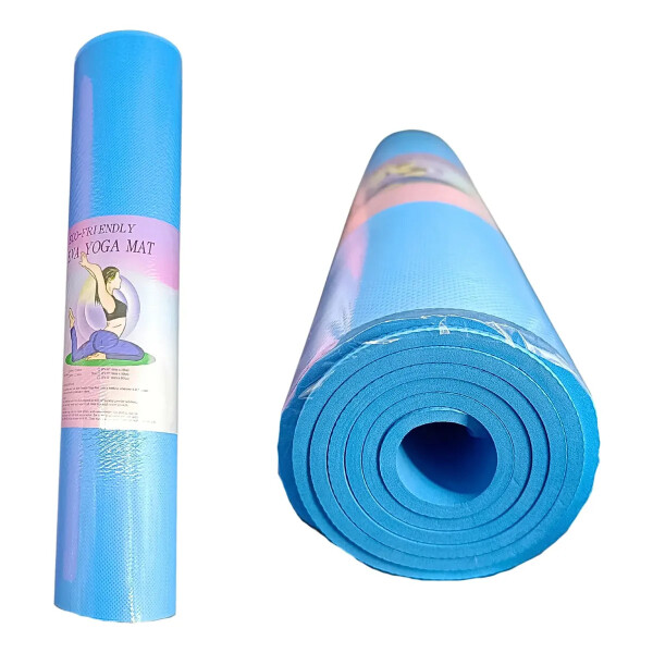 Alfombra para ejercicio, yoga, pilates. 4mm de espesor Celeste