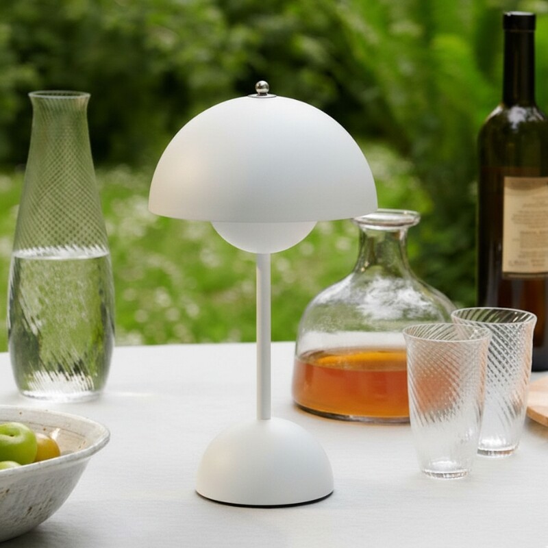 LAMPARA DE MESA RECARGABLE KERS Lampara De Mesa Recargable Kers Blanco