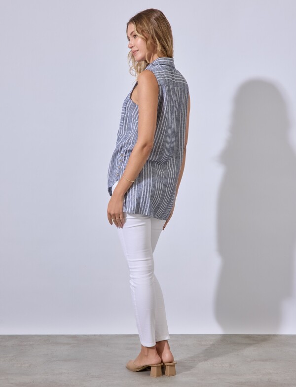 Camisola Lino GRIS/MULTI