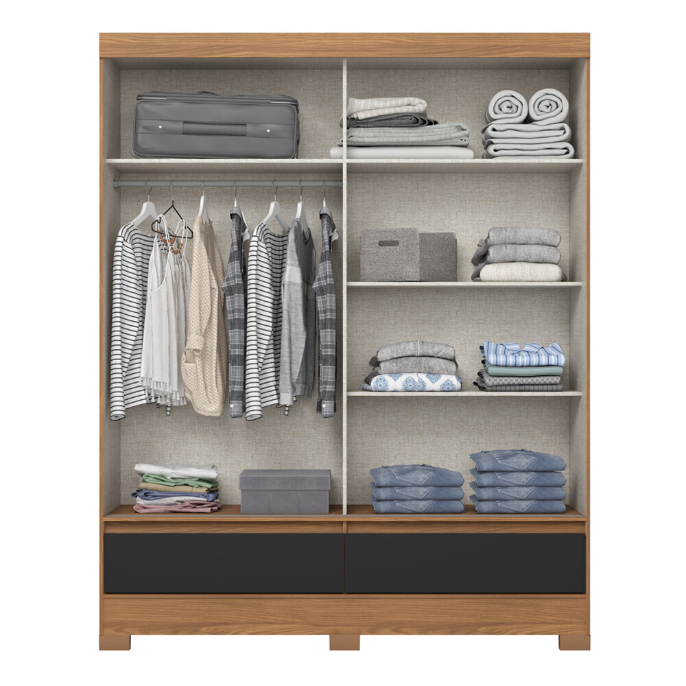 Ropero 2 puertas corredizas - 2 cajones - Producto flex Ropero 2 puertas corredizas - 2 cajones - Producto flex