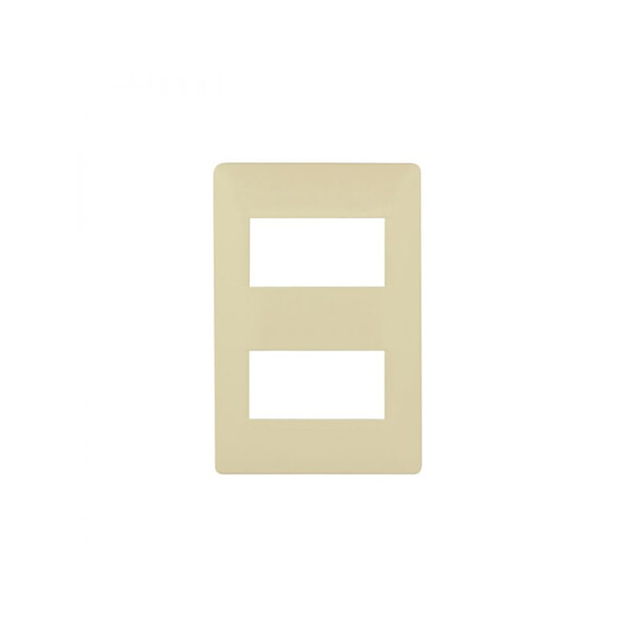 Plaqueta para 2 módulos marfil - Petra M46602RP2