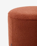 Reposapiés desenfundable Kaeli de borreguito terracota Ø 60 cm Reposapiés desenfundable Kaeli de borreguito terracota Ø 60 cm