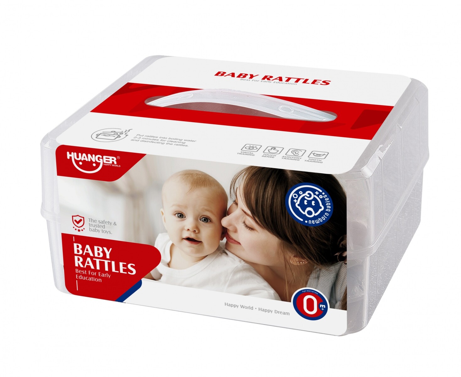 Caja con 8 Sonajeros Huanger Baby Rattles 