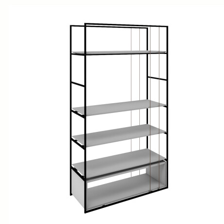 Biblioteca Columbia Off White y Metal Negro