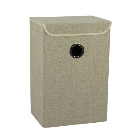 Cesto P/Ropa Plegable C/Tapa 40X30Xh60Cm Tela Beige