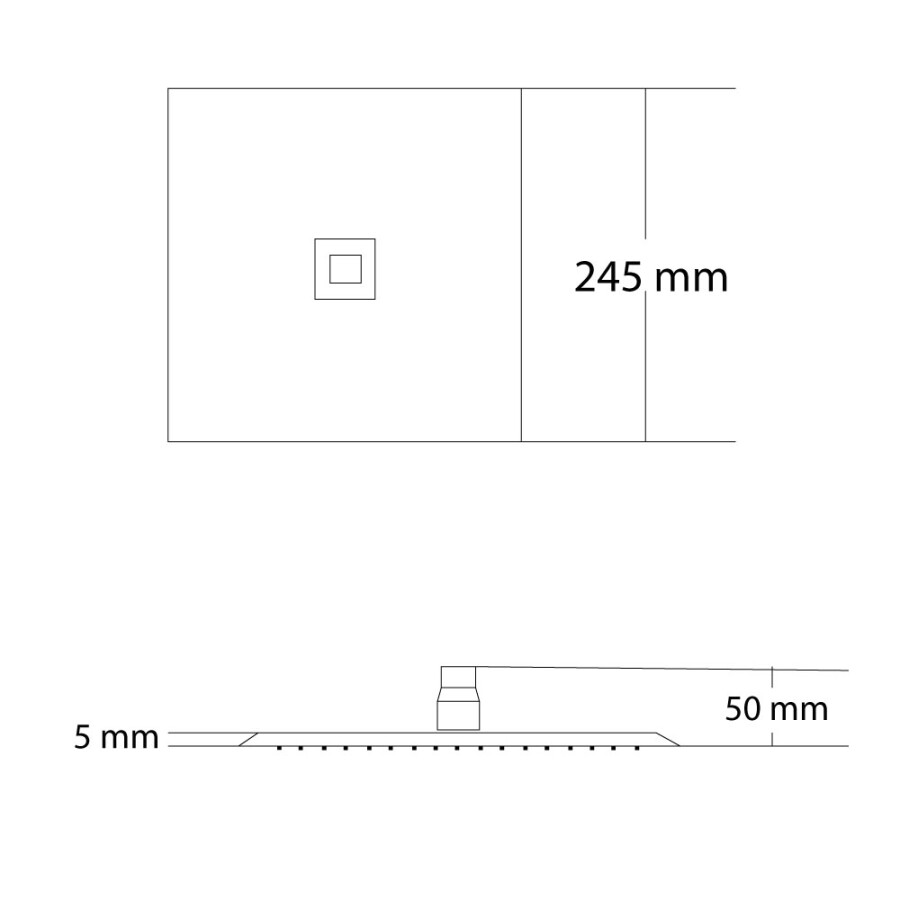 Ducha Cuadrada de Techo Cromada Ducha Cuadrada de Techo Cromada