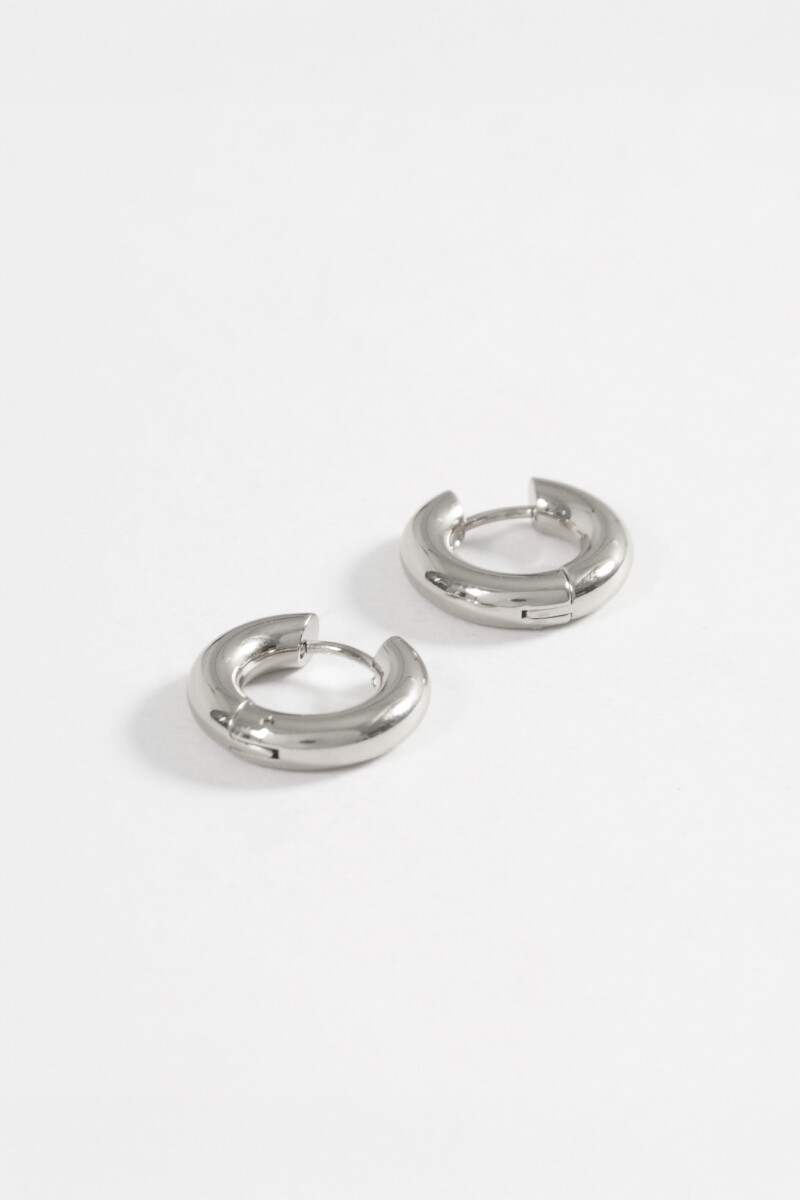 Aros acero grueso extra small plateado