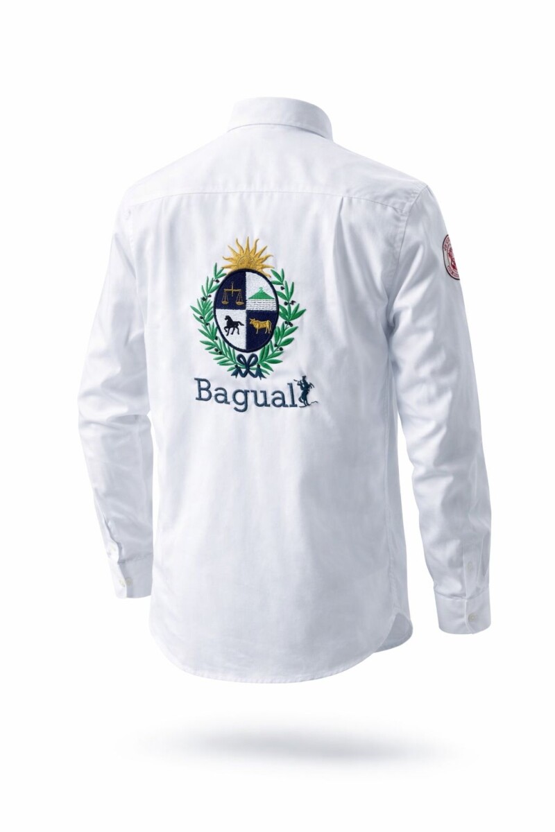 Camisa Criolla Caballero - Escudo Nacional Blanca 