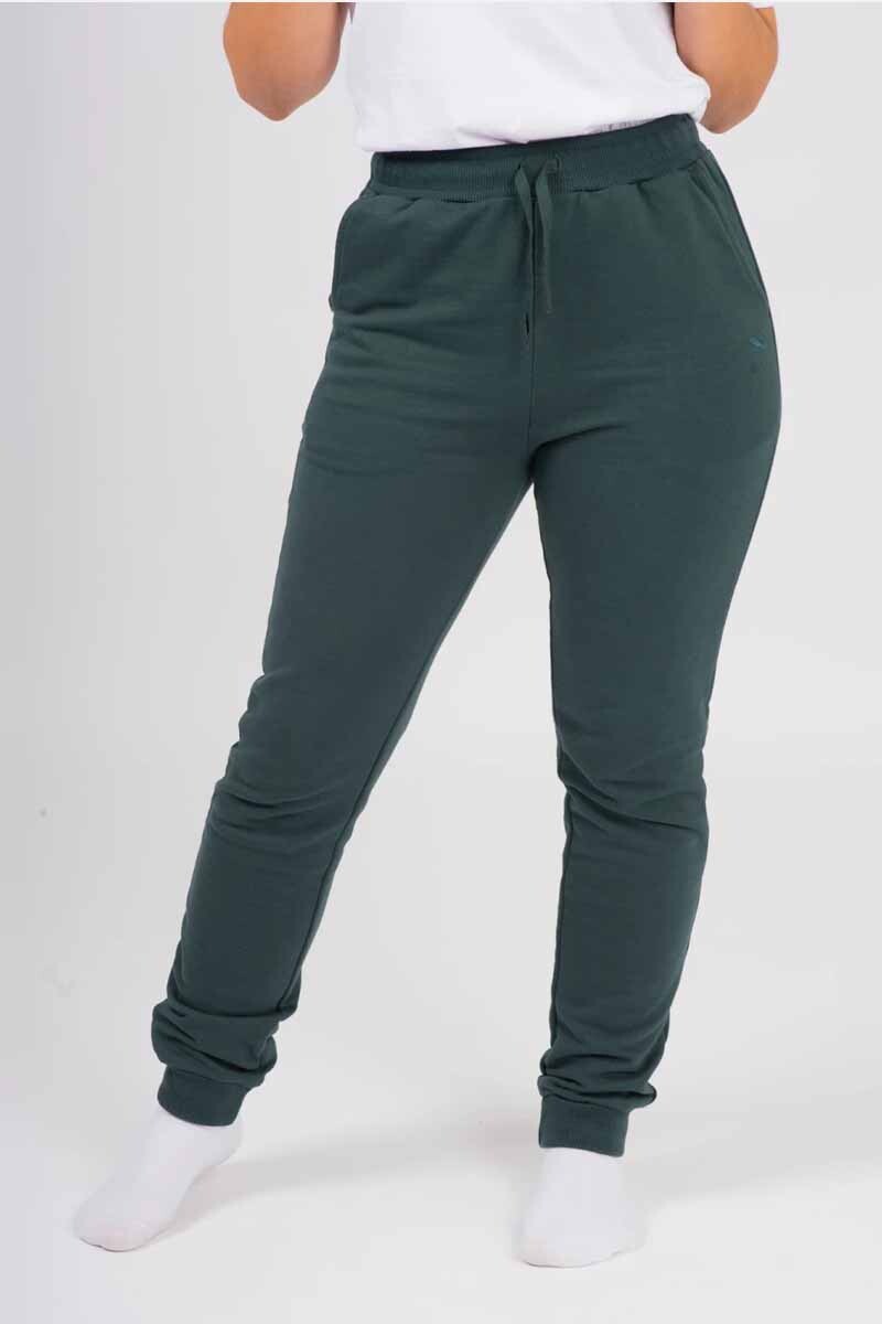 PANTALON HERING UNISEX C/PUÑO C/FELPA E509 Verde