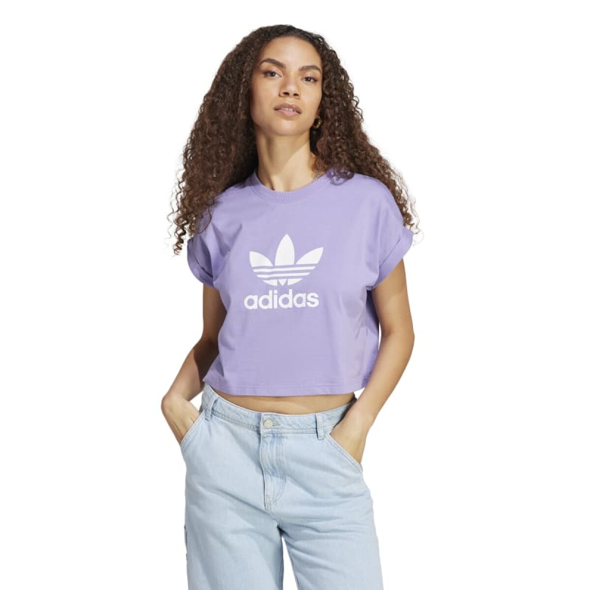 Remera Adidas Cropped - Violeta 