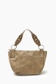 Cartera con tachas beige