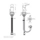 GRIFERIA BIDET MONOCOMANDO CROMO BRILLO LINEA BLEST BAÑO CROMO