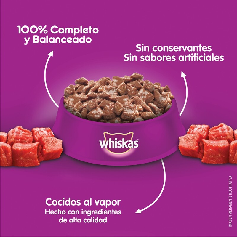 WHISKAS EN SALSA DE CARNE ALIMENTO HUMEDO 85 GR