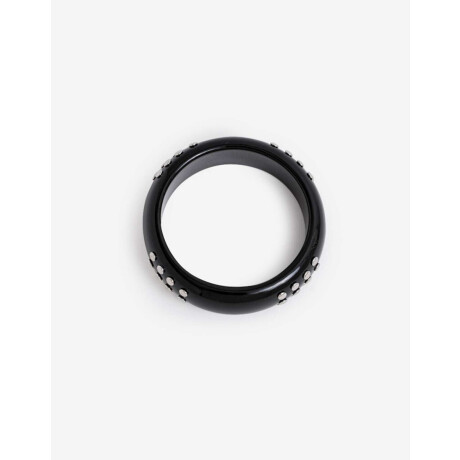 Brazalete Resina Con Tachas Plateado Rodio
