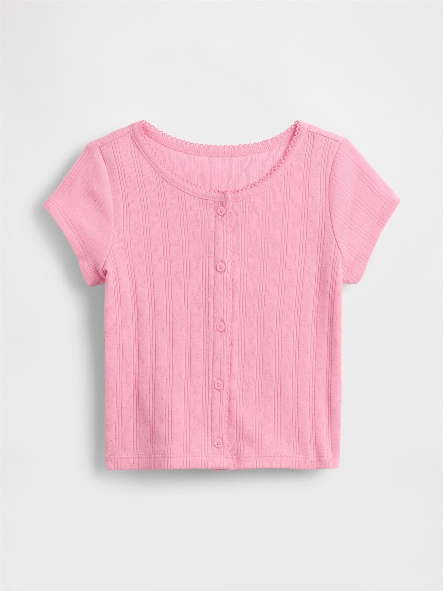 Remera Pointelle Toddler Niña - May Pink 
