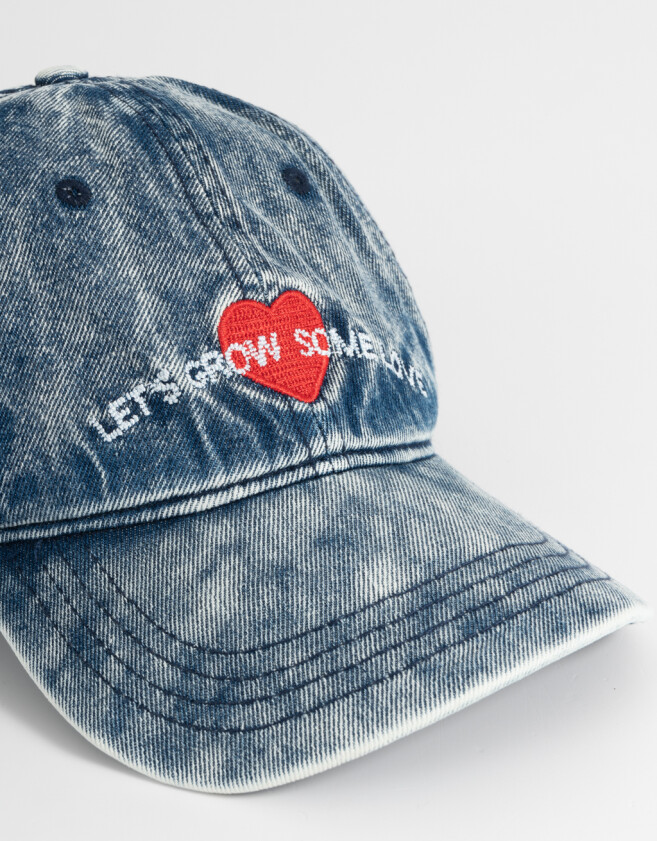 Caps Denim Gorra De Denim Efecto Gastado - Azul Gastado