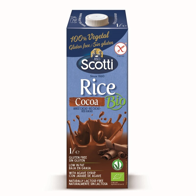 Leche De Arroz Y Cocoa Riso Scotti 1 L. Leche De Arroz Y Cocoa Riso Scotti 1 L.