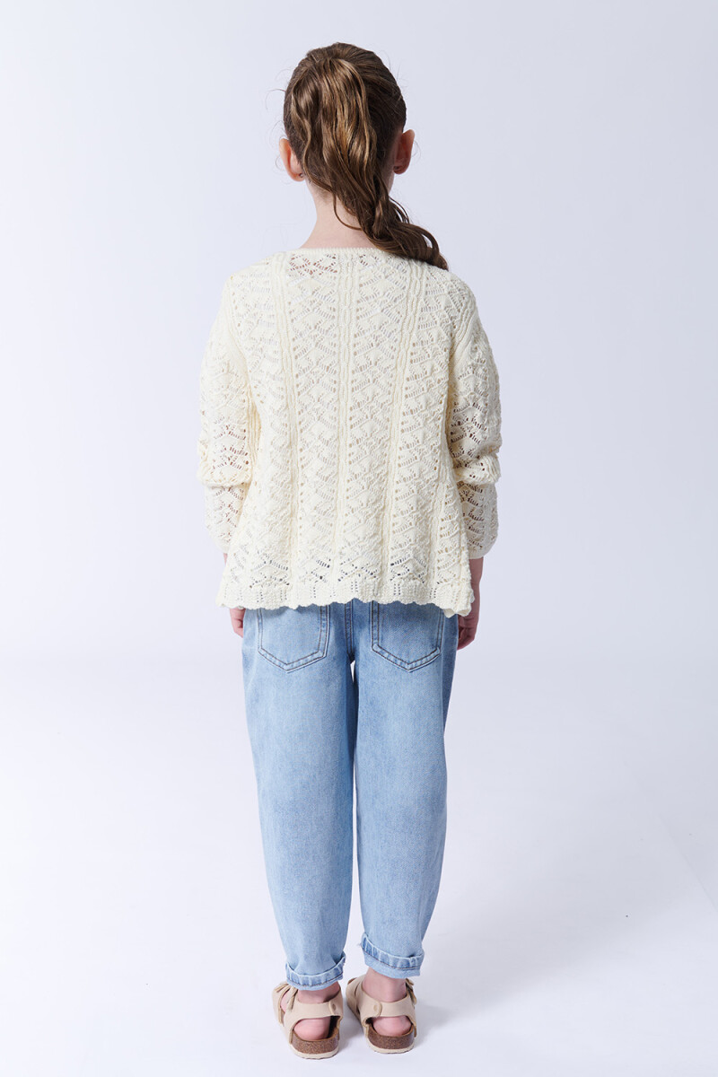 Saco punto calado Beige