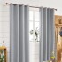 Cortina 100% Blackout 2Paños 140x220 Textura Lino Doble Faz Variante Color Gris Claro
