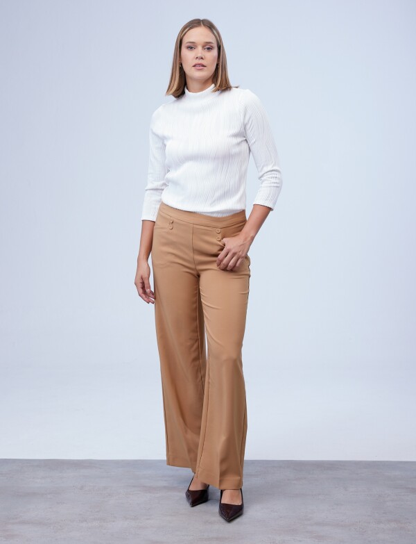 Pantalon Wide Leg TOSTADO