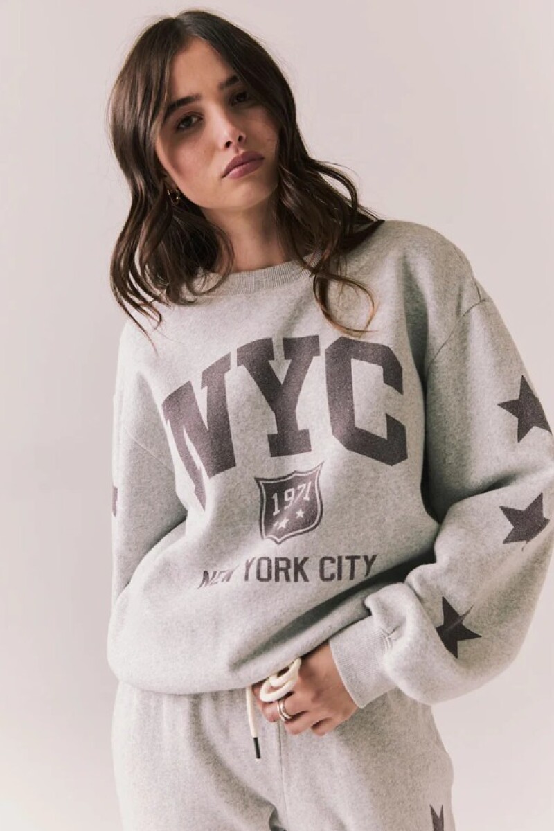 COTTON FLEECE CASBAH PULLOVER Gris