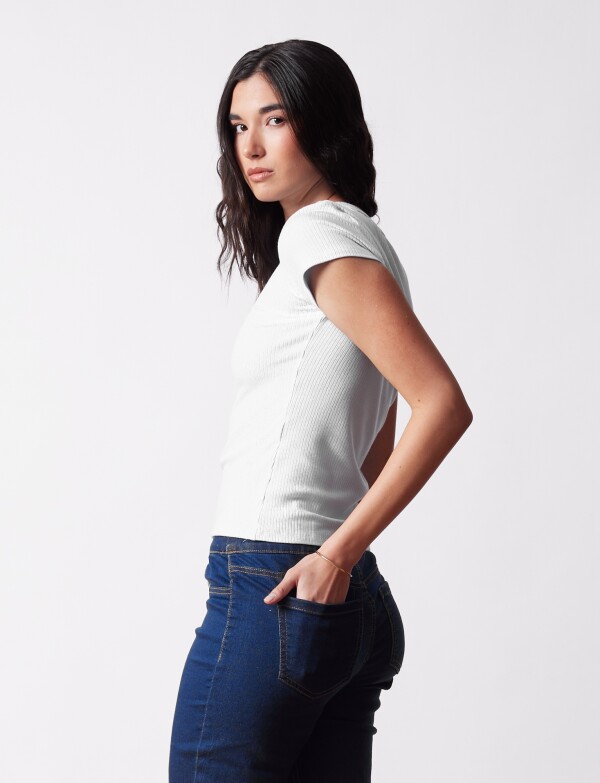 Remera Basica Ribs CRUDO